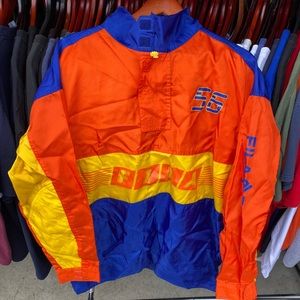 Vintage fila racing jacket orange blue xl
